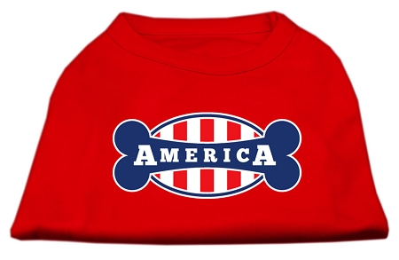 Bonely in America Screen Print Shirt Red XXXL